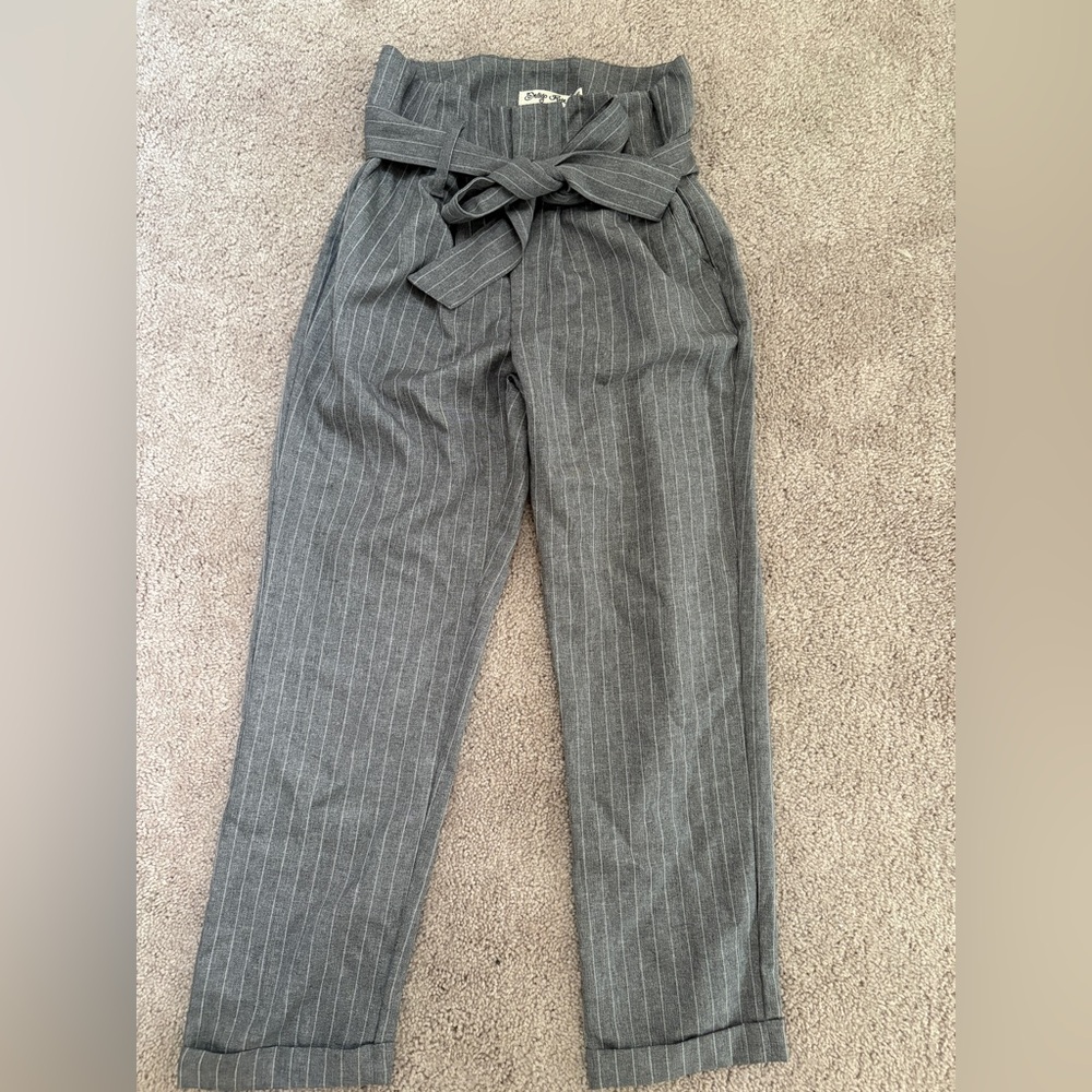 Indigo Rein Gray Pinstripe Women's Pants